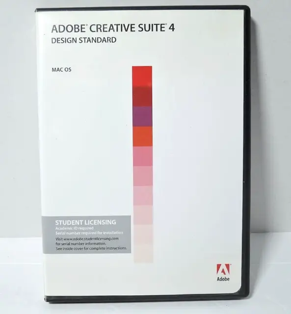 Adobe Creative Suite 4 Cs4 Design Standard Student License Edition Mac Os