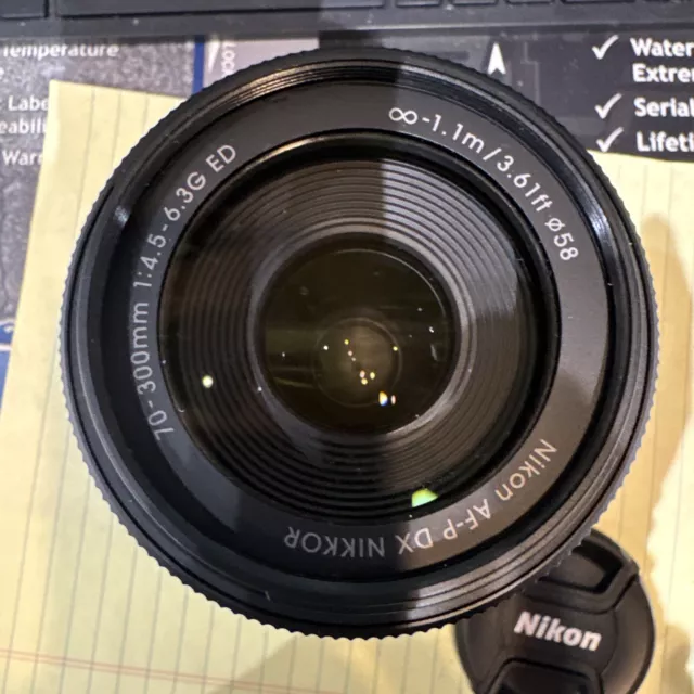 Near Mint E+ Condition Clean Glass Nikon AF-P DX NIKKOR 70-300mm F/4.5-6.3 VR ED