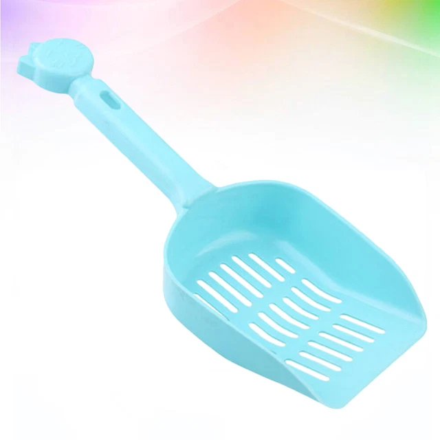 Paletta Per Lettiera Gatti In Acciaio Inox - Doppia Filtrazione (3mm/10mm), Con Base Di Appoggio, Lunghezza 27 Cm