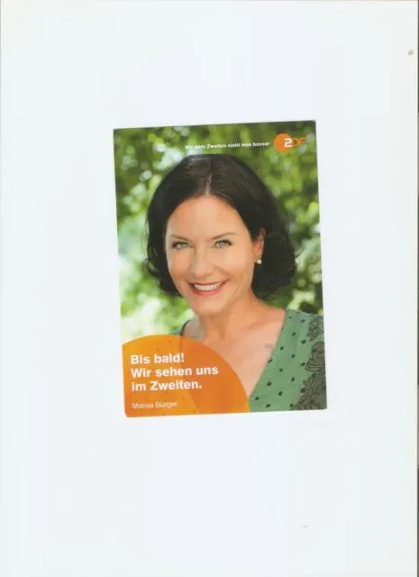 Marisa Burger      -  Autogrammkarte, ohne Signatur,   ,aus Rosenheim Cops-ZDF