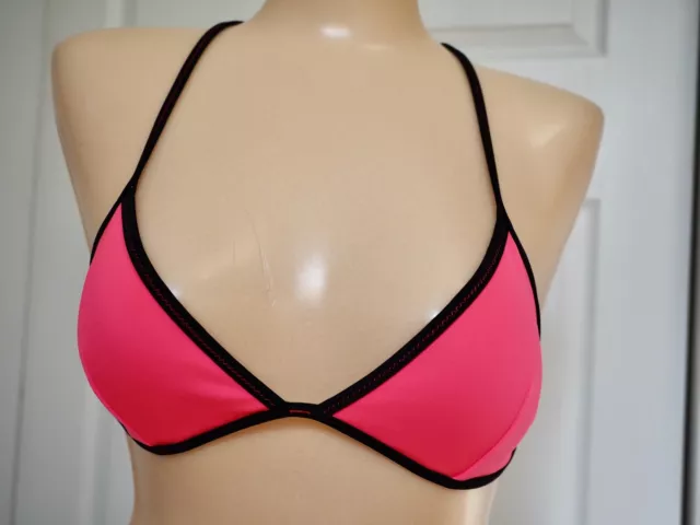 Victoria’s Secret Bikini Swim Suit Pink Racerback Triangle The Surf Teeny Small