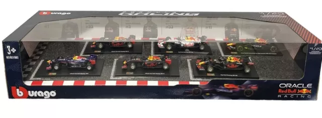 New Burago Oracle Red Bull Racing Formula 1 F1  1:43 Scale Die Cast Metal-6 cars