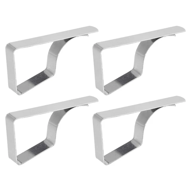 Tablecloth Clips 61mm x 31mm 430 Stainless Steel Table Cloth Holder Silver 8 Pcs