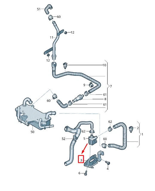 AUDI Q7 4M Engine Additional Coolant Pump Bracket 4M0121240Q NEW