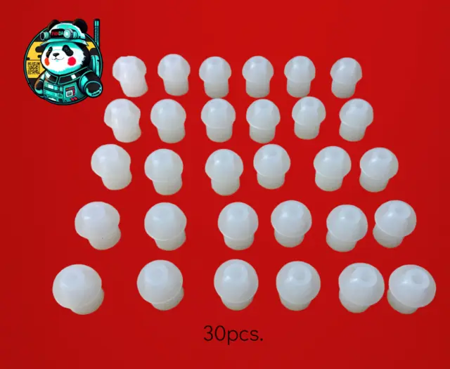 30pcs. Mushroom Style Ear Tips for Security Style Headsets 100% Silicone Rubber