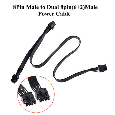 8Pin Male to Dual 8Pin(6+2) PCI-E Video Graphics Card GPU Power Cable For BT-wf