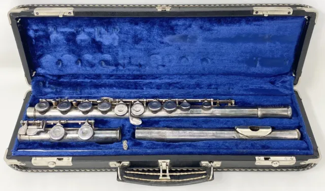 RARE Vintage Artley Elkhart Silver Symphony Flute #T39943