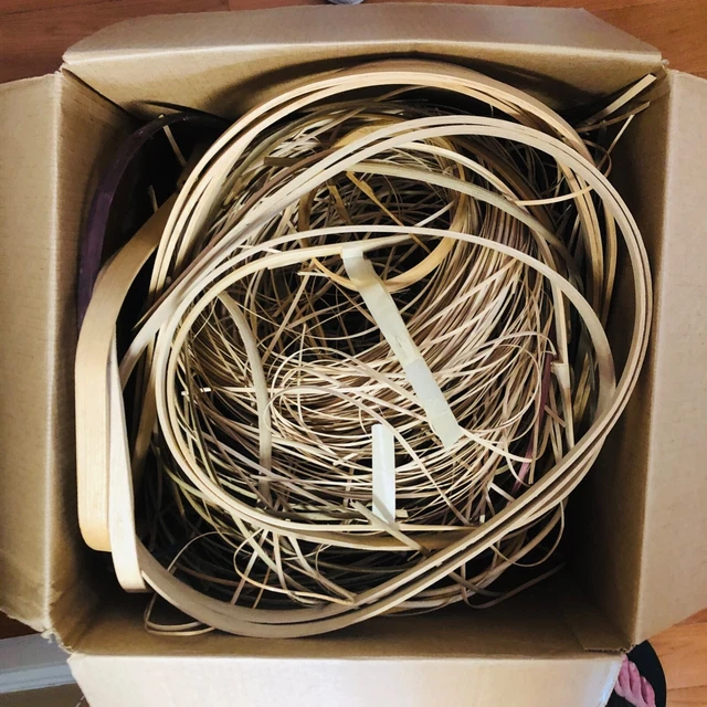 Basket Weaving Supplies Lot of 12 Handles Hoops Loose Reed Rattan 7 pounds