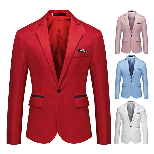 Cappotto tuta uomo tessuto morbido abito elegante uomo slim fit singolo per formale