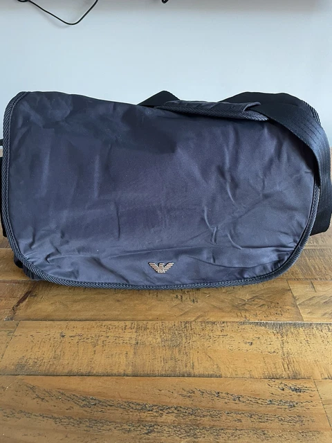 Armani baby changing bag navy blue long shoulder strap