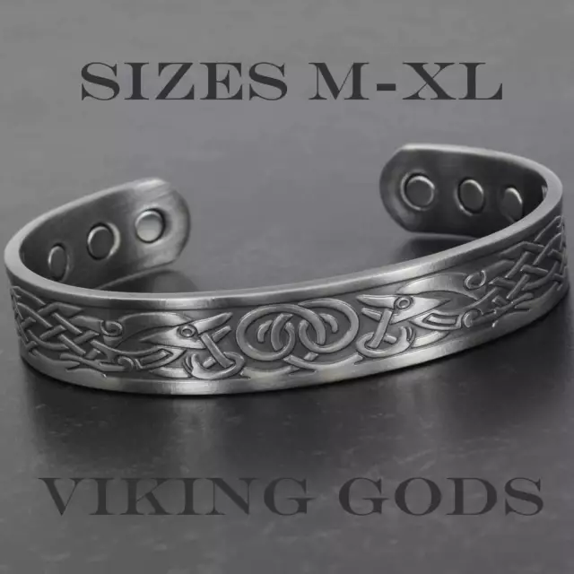 Magnetic Bracelet for Men Copper Viking Wristband for Pain Arthritis Torque -VGP