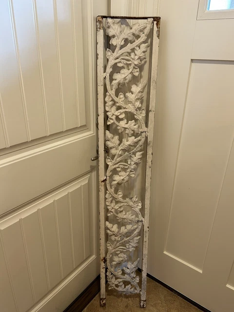 Antique Wrought Cast Iron Architectural Porch Garden Trellis Lattice Decor…59”