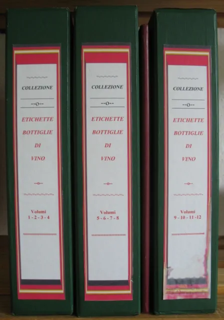 Sammlung 3 Alben mit über 875 Weinetiketten Italien 1964-1999