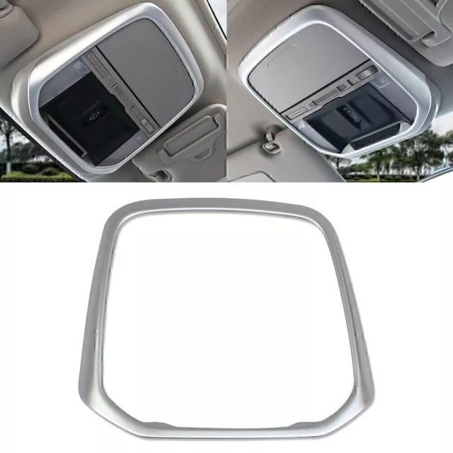 1x Matte Silver ABS Front Reading Light Frame Trim For Subaru Forester 2019 2020
