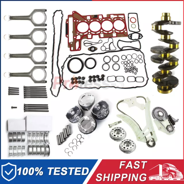 N20 2.0 Engine Overhaul Rebuild Kit Crankshaft/Rods/Timing Chain/Pistons For BMW