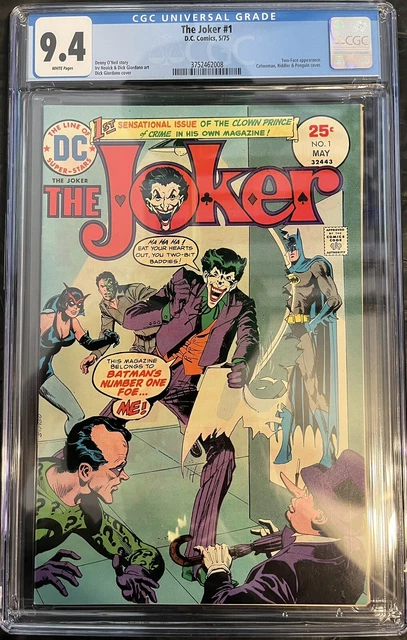 Joker #1 CGC 9.4 White Pages 1975 - Batman, Riddler, Two-Face, Penguin DC Comics