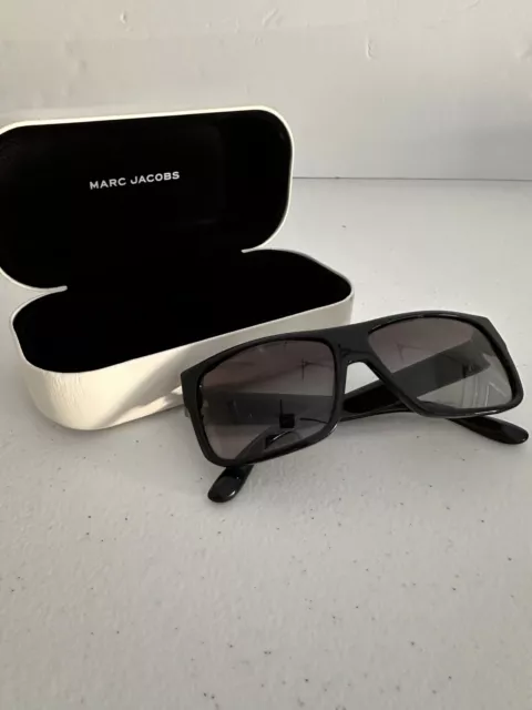 Marc Jacobs MMJ 096/N/S Sunglasses Black Turquoise Gradient 57-14-140 Case