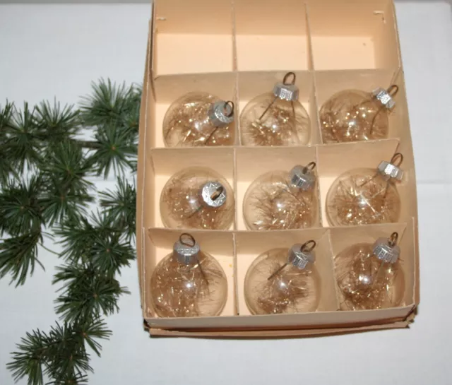 ALTE BESONDERE WEIHNACHTSKUGELN Christbaumschmuck DDR Glas Thüringen