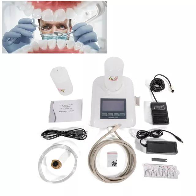 Dental Ultrasonic Piezo Scaler Portable +2*Bottles 6*Tips for EMS WOODPECKER UK