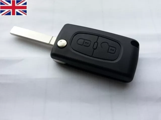 2 Button Flip Key Fob Case for Peugeot 308 207 307 407 3008 807 Partner Expert