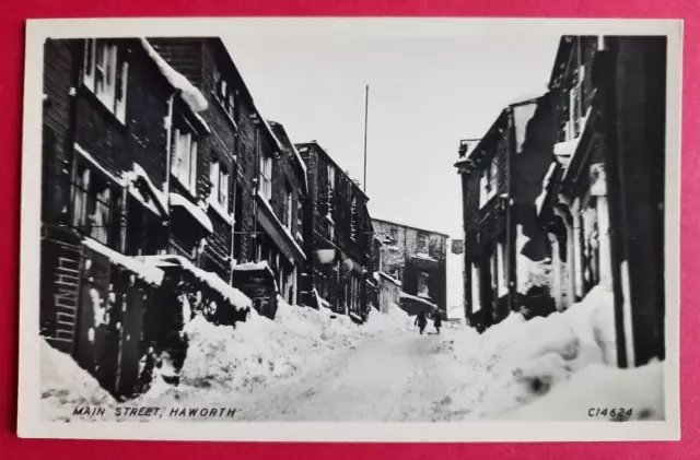Postcard Main Street,Haworth,Yorkshire,Bronte Bookshop.RP.