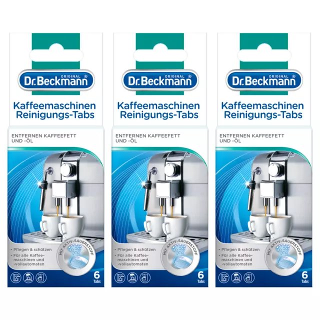 Dr. Beckmann Kaffeemaschinen Reinigungs-Tabs - entfernen Kaffeefett - 18 Tabs