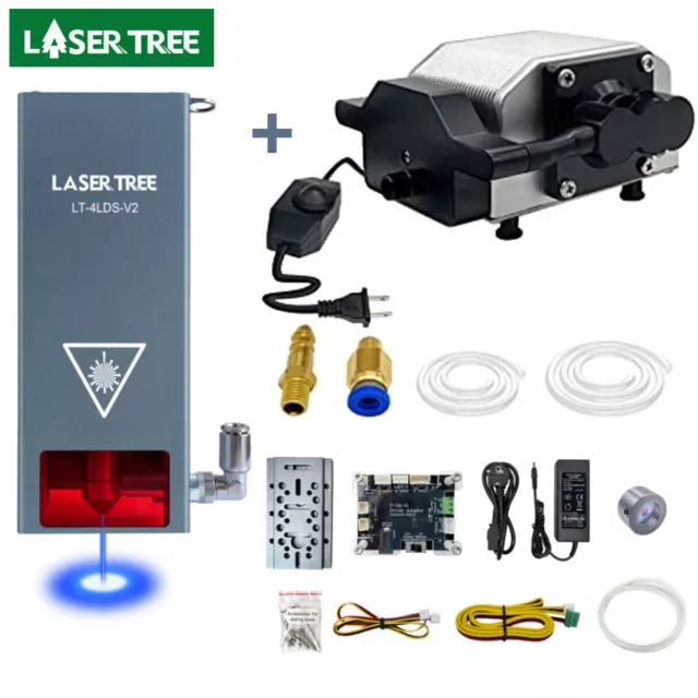 20W Laser Module Head Engraver Air Assist Pump Kit for Laser Cutter Machine