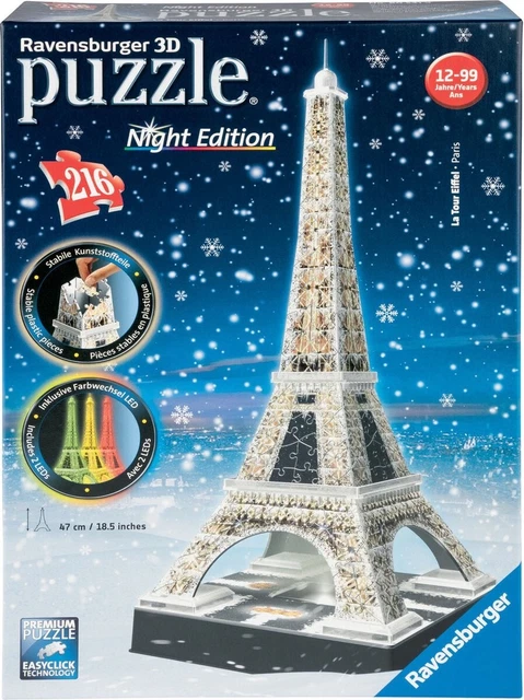 Ravensburger 3d Puzzle La Tour Eiffel Paris 216 Pieces