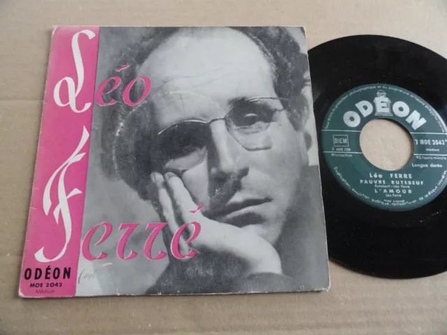 Disque 45T De Leo Ferre   " La Grande Vie "