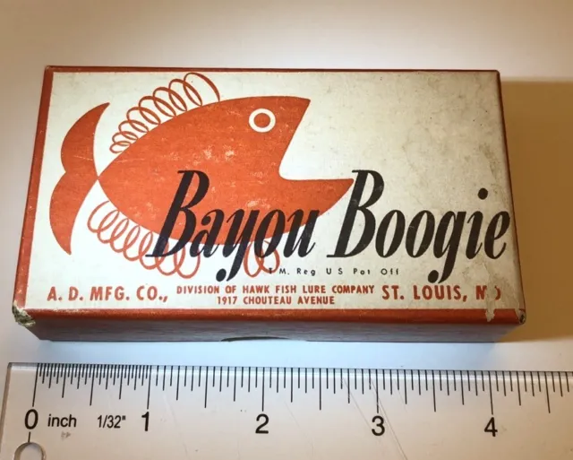 1950'S WHOPPER STOPPER Bayou Boogie Fishing Lure Brim Color In Box