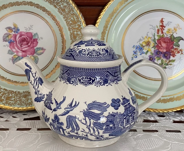Vintage Churchill England 'Willow' 8 Cup Tea Pot C1980'S $70.00 - Picclick  Au