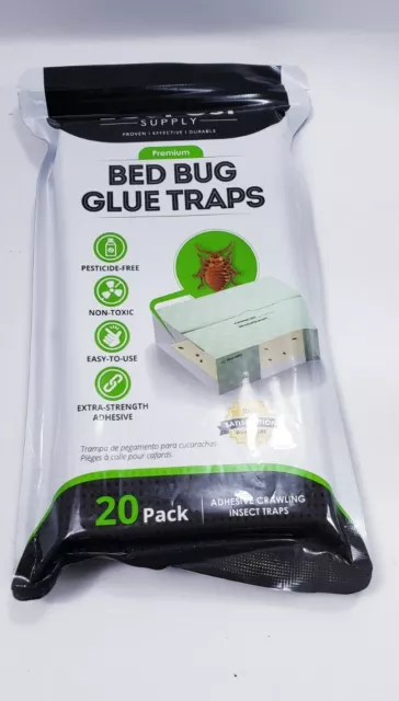 Bed Bug Glue Traps Sticky Indoor Pest Control Trap for Bed Bugs 20 Pack