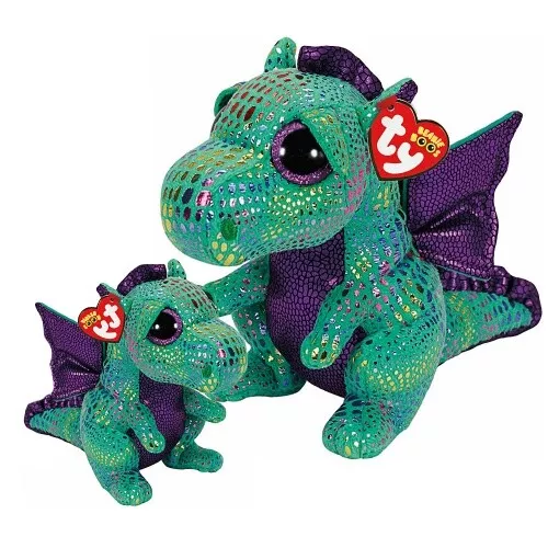 Ty Beanie Boo's, "Cinder", Drache, grün, unterschiedliche Größe