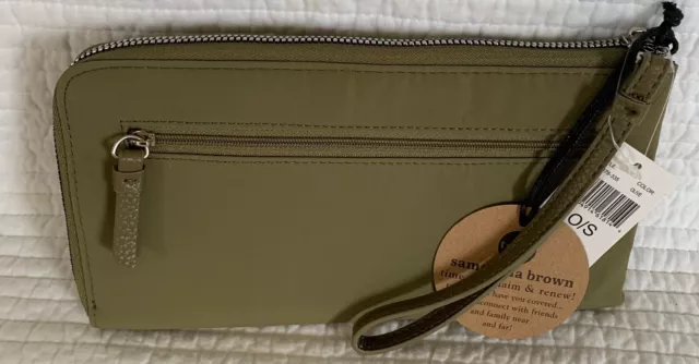 Samantha Brown To-Go Travel Wristlet Khaki Green 2