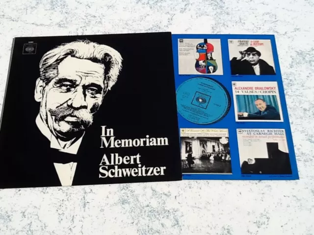 Albert Schweitzer In Memoriam Albert Schweizer Schallplatte  LP Vinyl  CBS 72395