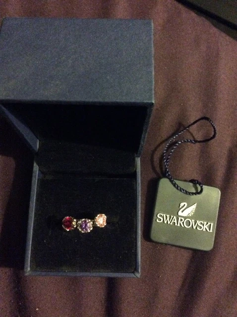 New Retired SWAROVSKI CRYSTAL MARIPOSA 3-RING SET SZ 6 NIB NWT 1075413