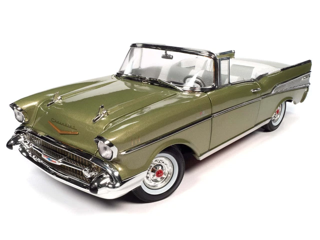 Chevrolet Bel Air 1957 ERTL 1/18 – Vert Pastel/blanc, American Muscle, Sans Boîte
