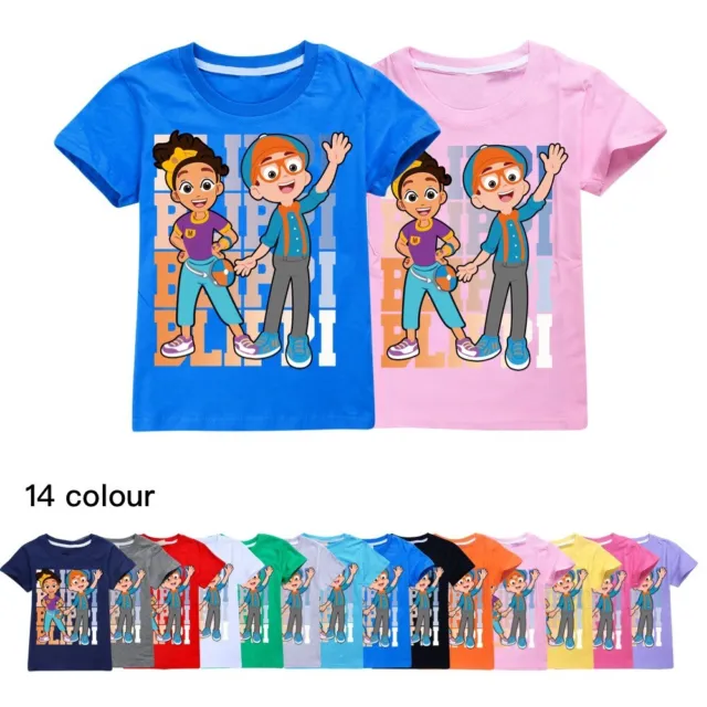 T-shirt Blippi nuova bambini 100% cotone casual maniche corte t-shirt regalo top