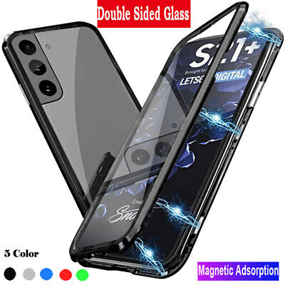 Pour Samsung S21 Ultra S21 + S20 FE S20 étui 360 verre en métal magnétique coque