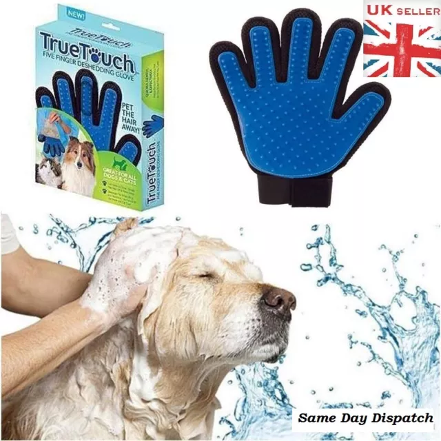 True Touch Deshedding Glove Gentle And Efficient Pet Dog Cat Massage Grooming