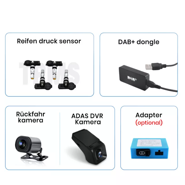 Junsun DAB + BOX antenna / reverse camera / DVR / adattatore ottico Fifber 01/02 nuovo 2