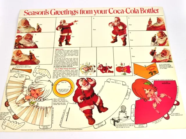 Coca-Cola Coke Bastelbogen Weihnachtsdeko Anhänger USA Weihnachten Dekoration