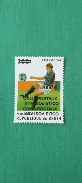 Bénin surchargé overprint 2000f sur 200f Football Colis Postaux X4 Majuscule