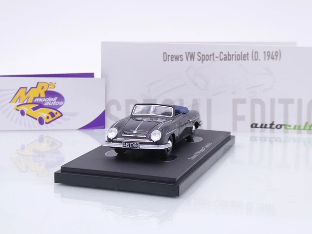 Miniature Voiture 1:43 Autocult Fiat 1200 Vignale Wonderful Italy 1958