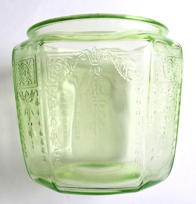 uranium glass cookie jar