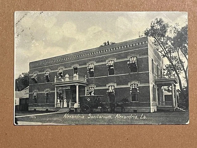 Vintage  Postcard Louisiana Alexandria Sanitarium, Alexandria, La. 1910
