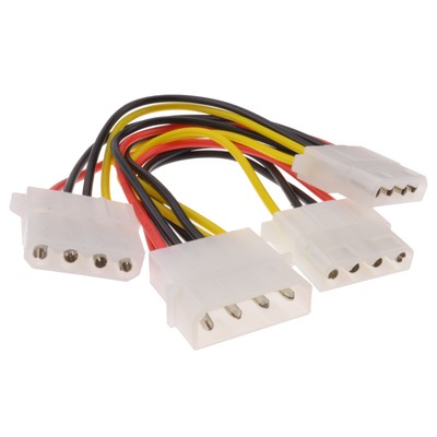 000329 2 Paquet kenable Puissance Adaptateur Câble 4 Broche LP4 Molex Femelle À 3 Fan 