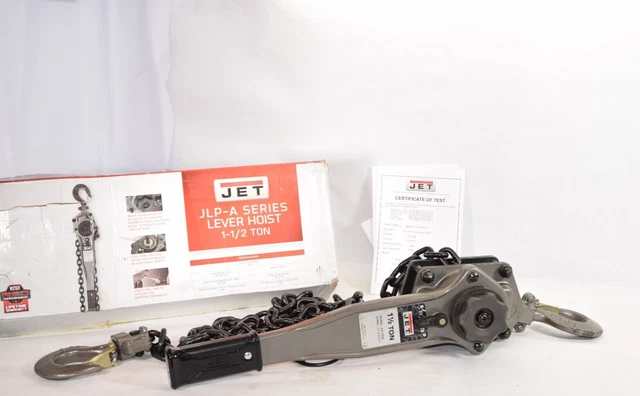 (NEW) JET JLP-A Series 1.5 Ton Lever Hoist 10'