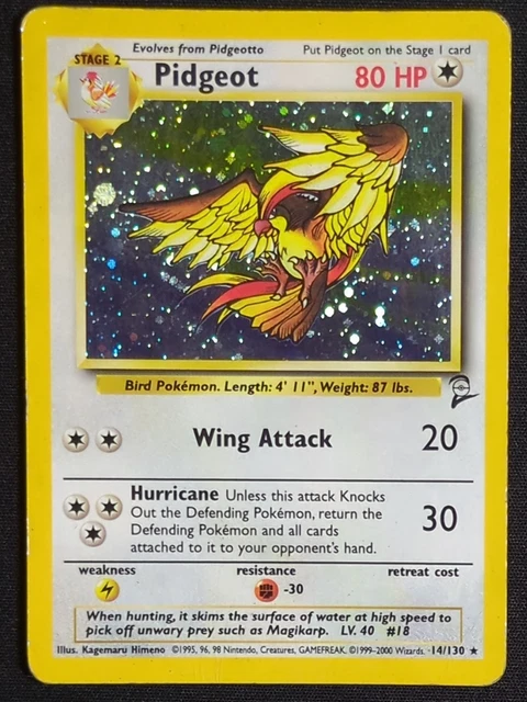 PIDGEOT 14/130 BASE Set 2 Pokemon Card £17.50 - PicClick UK