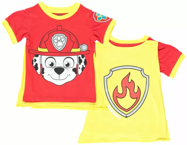 Nickelodeon Paw Patrol Ringer T-Shirt with Cape - Chase, Marshall and Skye